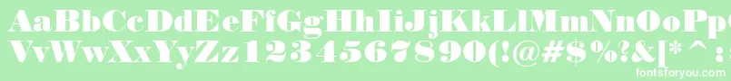 NormandeBt-Schriftart – Weiße Schriften auf grünem Hintergrund