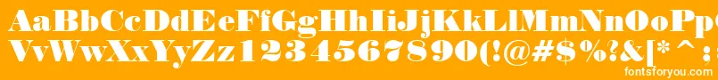 NormandeBt Font – White Fonts on Orange Background
