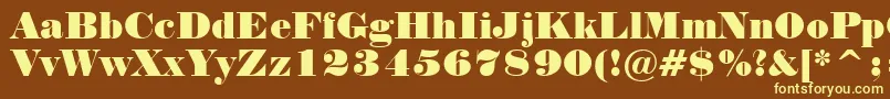 NormandeBt Font – Yellow Fonts on Brown Background