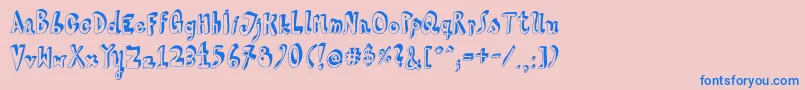 HvdSteinzeit Font – Blue Fonts on Pink Background