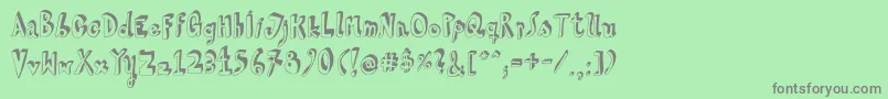 HvdSteinzeit Font – Gray Fonts on Green Background