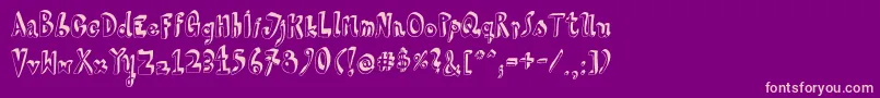 HvdSteinzeit Font – Pink Fonts on Purple Background