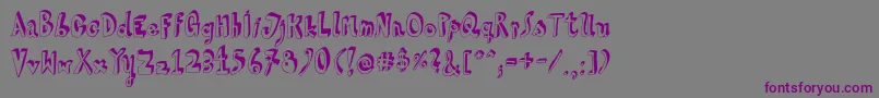 HvdSteinzeit Font – Purple Fonts on Gray Background