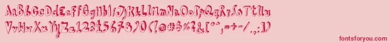 HvdSteinzeit Font – Red Fonts on Pink Background