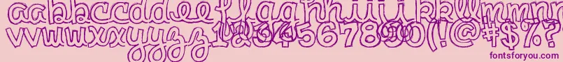 ClementineSketch Font – Purple Fonts on Pink Background