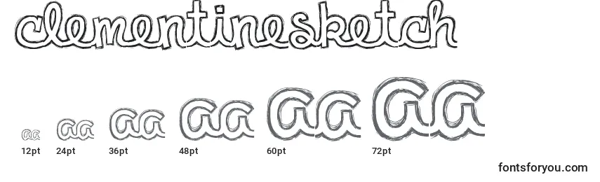 ClementineSketch Font Sizes