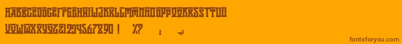 AttilaRegular Font – Brown Fonts on Orange Background