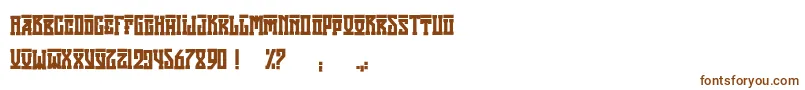 AttilaRegular-fontti – ruskeat fontit valkoisella taustalla