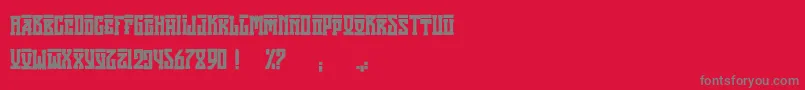 AttilaRegular Font – Gray Fonts on Red Background