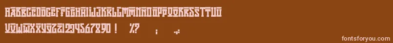 AttilaRegular Font – Pink Fonts on Brown Background