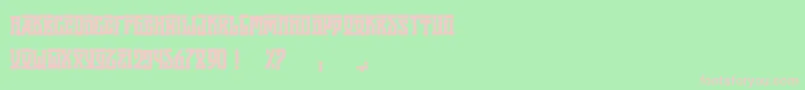 AttilaRegular Font – Pink Fonts on Green Background