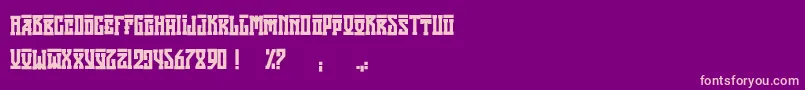 AttilaRegular Font – Pink Fonts on Purple Background