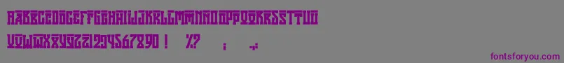 Шрифт AttilaRegular – фиолетовые шрифты на сером фоне