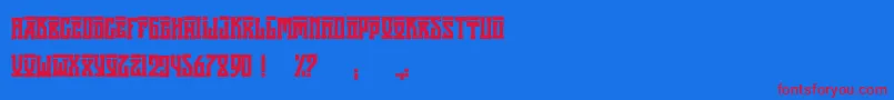 AttilaRegular Font – Red Fonts on Blue Background