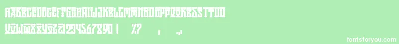 AttilaRegular Font – White Fonts on Green Background