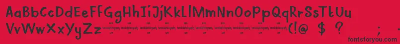 DkMamaBear Font – Black Fonts on Red Background