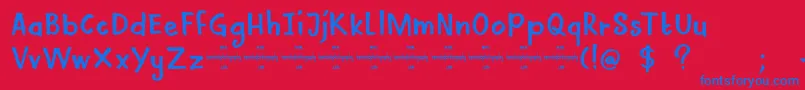 DkMamaBear Font – Blue Fonts on Red Background