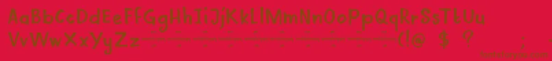 DkMamaBear Font – Brown Fonts on Red Background