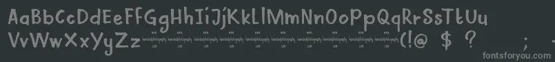 DkMamaBear Font – Gray Fonts on Black Background