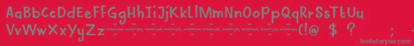 Шрифт DkMamaBear – серые шрифты на красном фоне