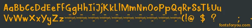 DkMamaBear Font – Orange Fonts on Black Background