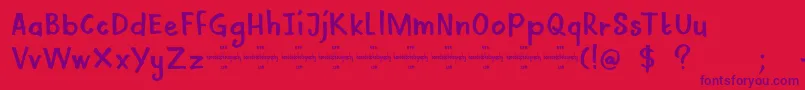 Шрифт DkMamaBear – фиолетовые шрифты на красном фоне