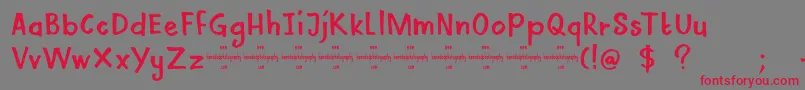 DkMamaBear Font – Red Fonts on Gray Background