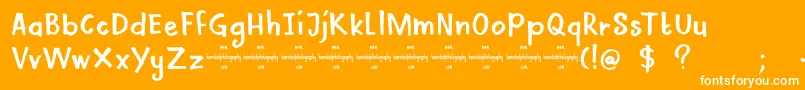 DkMamaBear Font – White Fonts on Orange Background