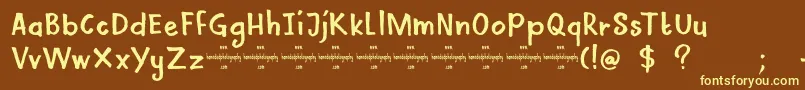 DkMamaBear Font – Yellow Fonts on Brown Background