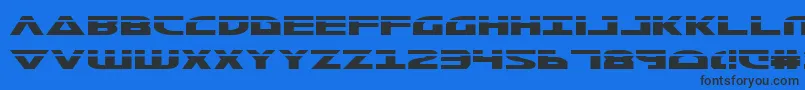 MorseNkLaser Font – Black Fonts on Blue Background