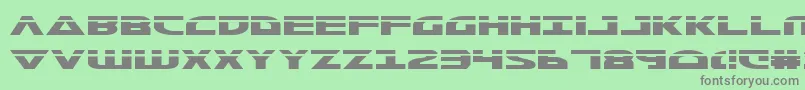 MorseNkLaser Font – Gray Fonts on Green Background