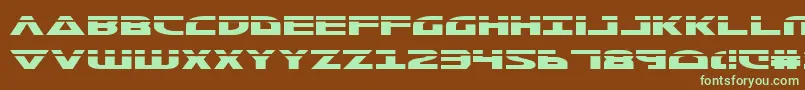 MorseNkLaser Font – Green Fonts on Brown Background