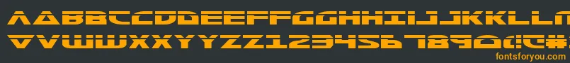 MorseNkLaser Font – Orange Fonts on Black Background