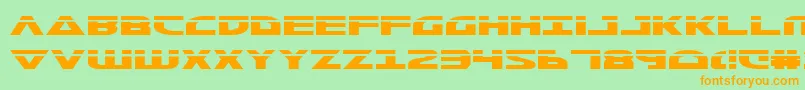 MorseNkLaser Font – Orange Fonts on Green Background