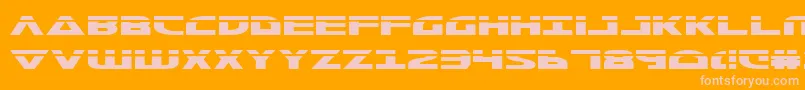 MorseNkLaser Font – Pink Fonts on Orange Background