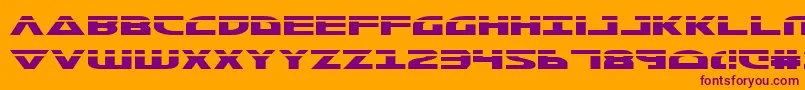 MorseNkLaser-Schriftart – Violette Schriften auf orangefarbenem Hintergrund