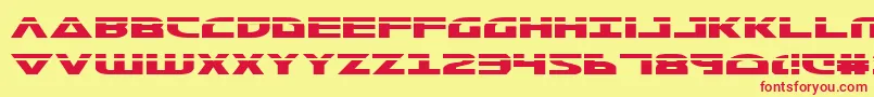 MorseNkLaser Font – Red Fonts on Yellow Background