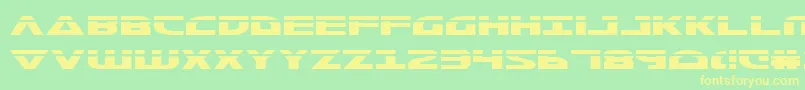 MorseNkLaser Font – Yellow Fonts on Green Background