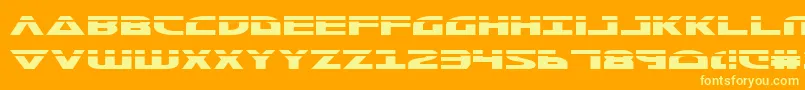 MorseNkLaser Font – Yellow Fonts on Orange Background