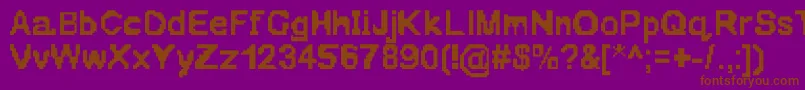 Oldgamefatty Font – Brown Fonts on Purple Background