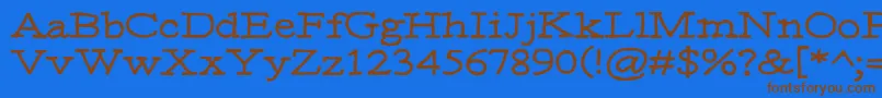 Moa3 Font – Brown Fonts on Blue Background