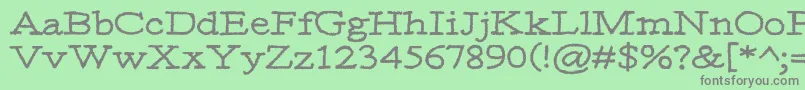Moa3 Font – Gray Fonts on Green Background
