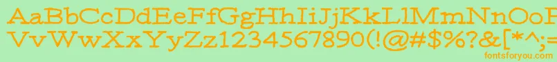 Moa3 Font – Orange Fonts on Green Background