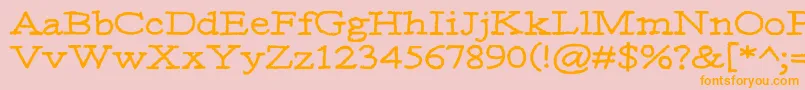 Moa3 Font – Orange Fonts on Pink Background