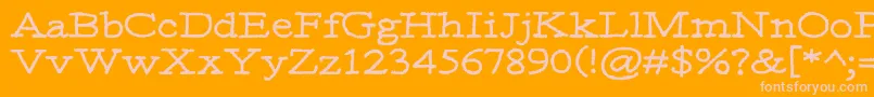 Moa3-Schriftart – Rosa Schriften auf orangefarbenem Hintergrund