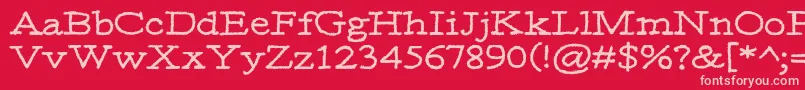Moa3 Font – Pink Fonts on Red Background