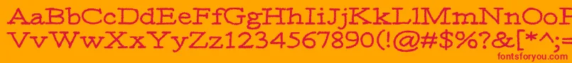 Moa3 Font – Red Fonts on Orange Background