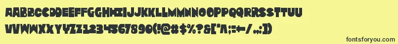 Zounderkitecond Font – Black Fonts on Yellow Background