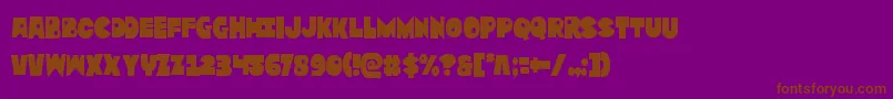 Zounderkitecond Font – Brown Fonts on Purple Background