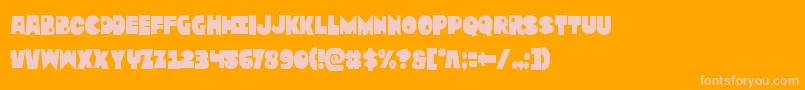 Zounderkitecond Font – Pink Fonts on Orange Background